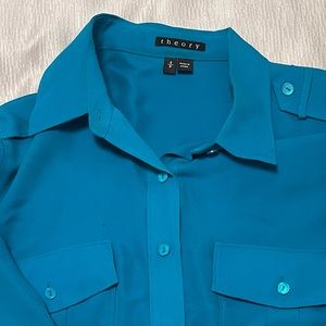 Theory Turquoise Blouse - size small